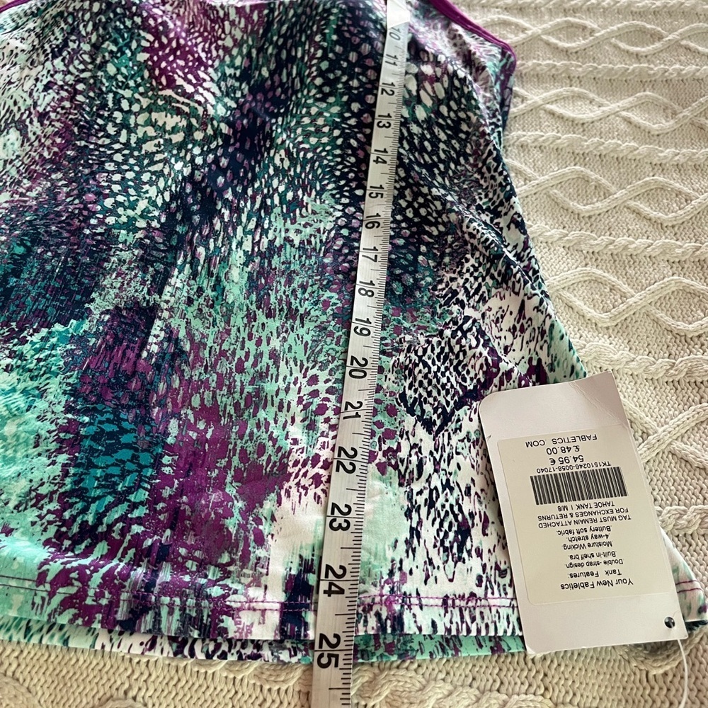 New! Fabletics Racer Back Tank multi colored, women’s size medium - Picture 10 of 10
